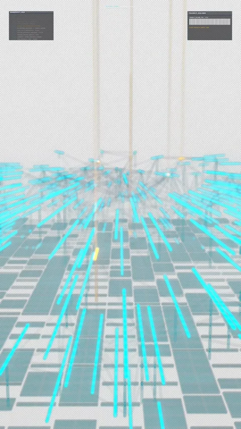 Secure Vertical Video 9:16 Trade Routing Nexus HUD - 4K Alpha Stockbeeldmateriaal 332543040