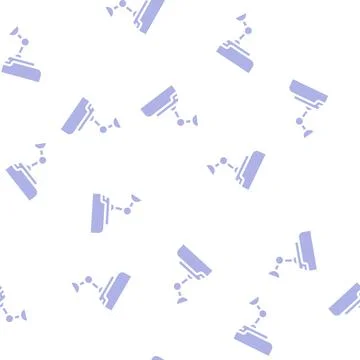 Secure video camera glyph vector seamless pattern イラスト素材
