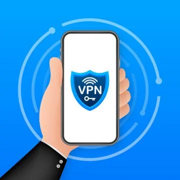 Secure VPN connection concept. Virtual private network connectivity overview 库存插图