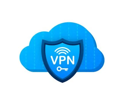 Secure VPN connection concept. Virtual private network connectivity overview イラスト素材
