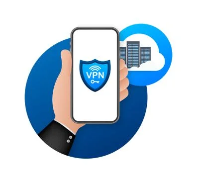 Secure VPN connection concept. Virtual private network connectivity overview Stock-Illustration
