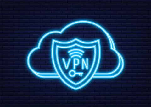 Secure VPN connection concept. Virtual private network connectivity overview 库存插图