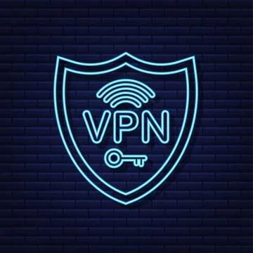 Secure VPN connection concept. Virtual private network connectivity overview 库存插图