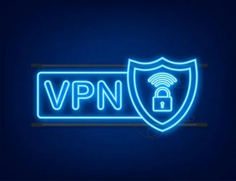 Secure VPN connection concept. Virtual private network connectivity overview 库存插图
