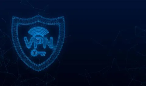 Secure VPN connection concept. Virtual private network connectivity overview Illustrazione stock