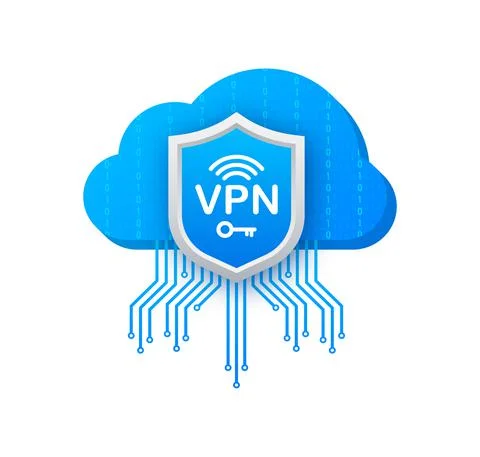 Secure VPN connection concept. Virtual private network connectivity overview Stock-Illustration