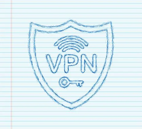 Secure VPN connection concept. Virtual private network connectivity overview イラスト素材