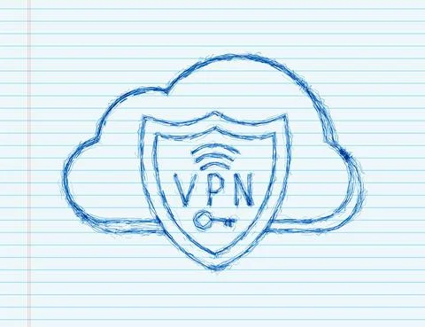 Secure VPN connection concept. Virtual private network connectivity overview Stock-Illustration
