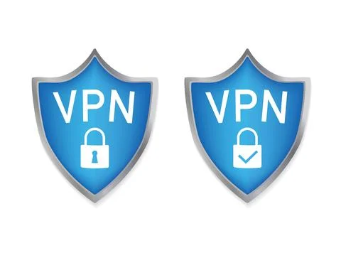 Secure VPN connection concept. Virtual private network connectivity overview Stockillustratie