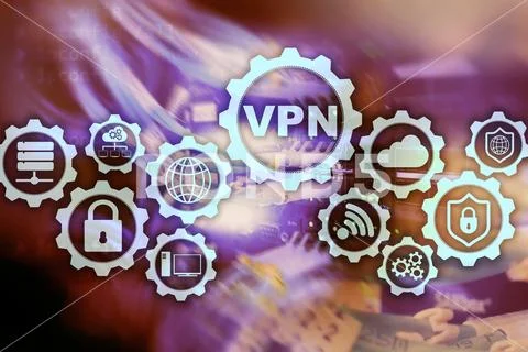 Secure VPN Connection. Virtual Private Network or Internet Security Concept. Stock Photos
