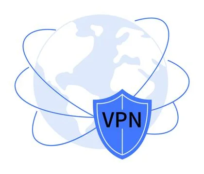Secure VPN with Global Connectivity for Ultimate Internet Privacy and Data .. Stock Illustration