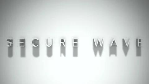 Secure wave 3D title animation with shadows on a white background Stock Footage 297516279