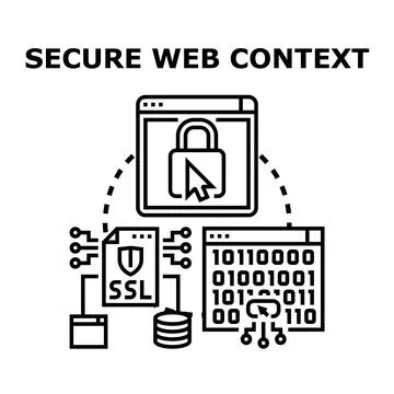 Secure web context for online digital data protection 库存插图
