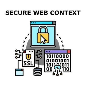 Secure web context for online digital data protection Stock Illustration
