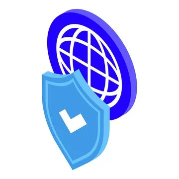 Secure web icon isometric vector. Computer data イラスト素材