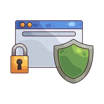 Secure web illustration Stock Illustration