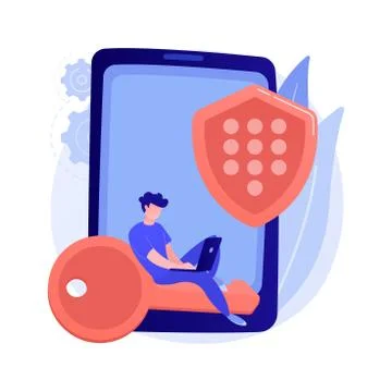 Secure web traffic abstract concept vector illustration. Illustrazione stock