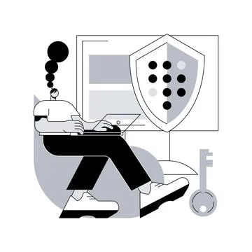 Secure web traffic abstract concept vector illustration. 스톡 일러스트