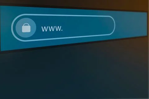 Secure Website Address Bar Interface Foto stock