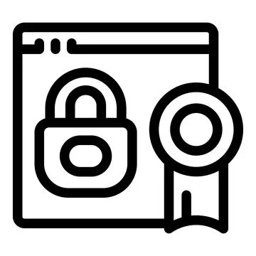 Secure website award for secure browsing experience 스톡 일러스트