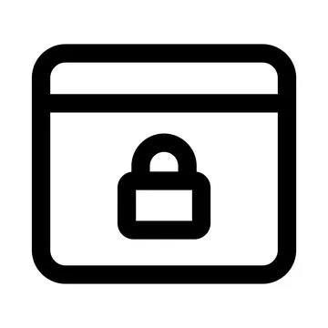 Secure website icon. Editable line icon. Professional and modern outline ic.. 스톡 일러스트