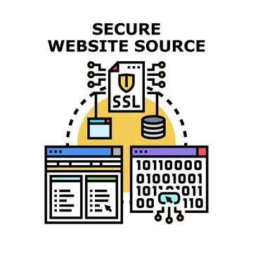 Secure website source data protection concept Stock-Illustration