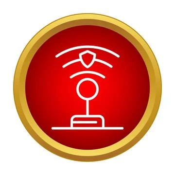 Secure wi fi signal icon representing private connection Stock Illustration