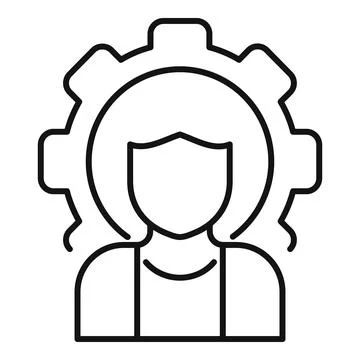 Secure worker managing system settings using a gear and shield icon イラスト素材