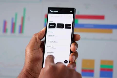Secure Your Business Data With Cloud Technology Password Manager App 스톡 사진