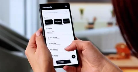 Secure Your Business Data With Password Manager App For Access. Fotos de archivo