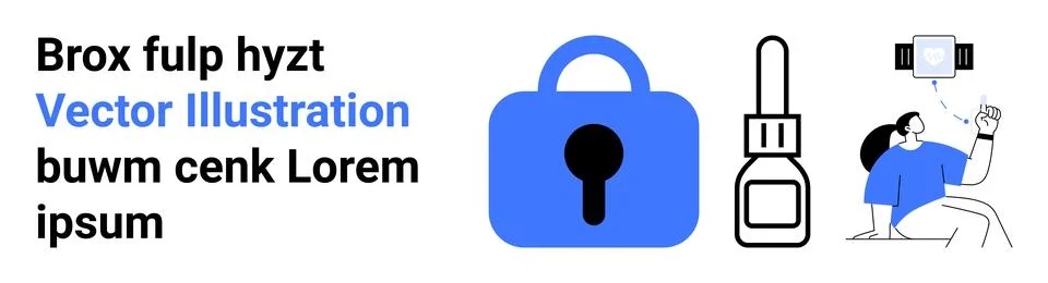 Secure Your Digital Data with Multi-functional Tools Vector Illustration Stock Illustration