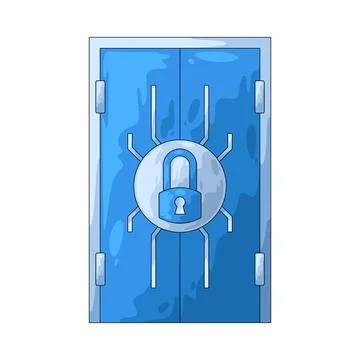 Secured access illustration Stock Illustration