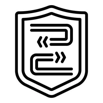 Secured barter icon outline vector. Money evolution Stock Illustration