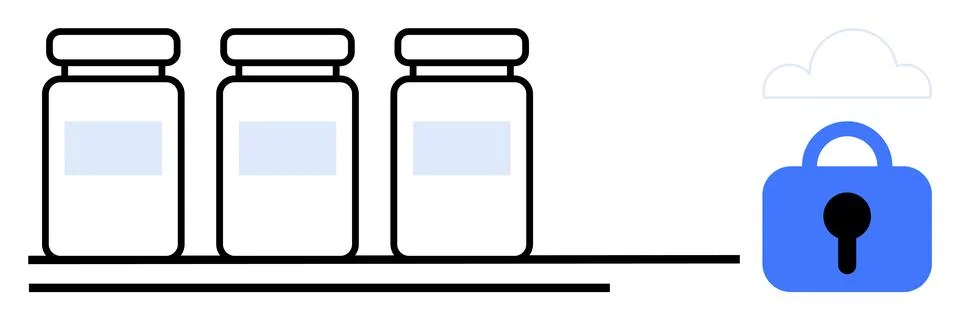 Secured Cloud Storage for Archived Data and Digital Collections Illustrazione stock