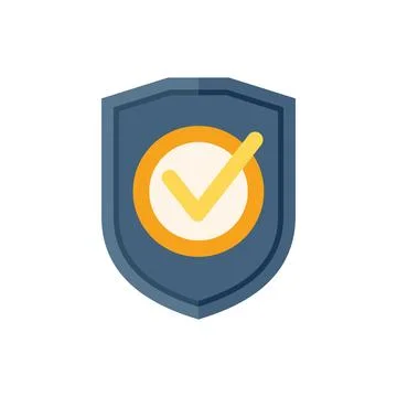 Secured credibility icon flat vector. Customer trust Stock Illustration