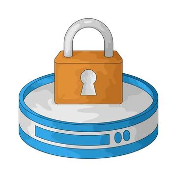 Secured data protection illustration Stock Illustration