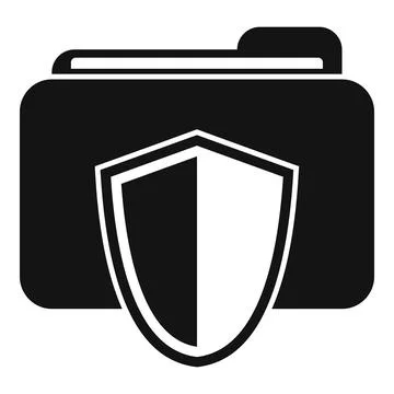 Secured database icon simple vector. Platform system Stock Illustration