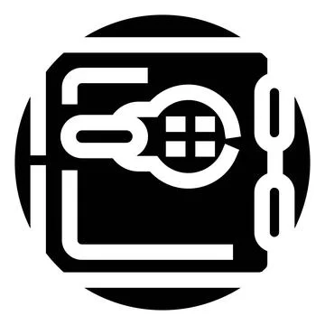 Secured digital file document with padlock chain link Stock Illustration