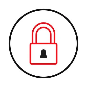 Secured digital future illustrating cybersecurity lock within a protective .. Illustrazione stock