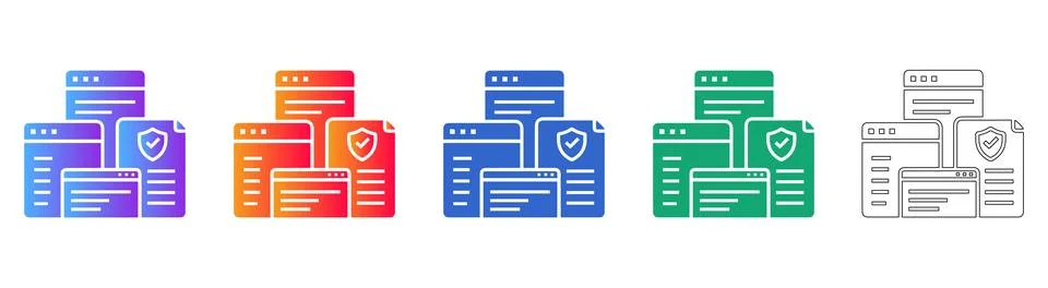 Secured Document Hierarchy Stockillustratie