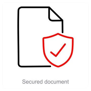 Secured Document Stock Illustration