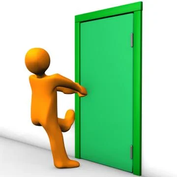 Secured door Stock Illustration