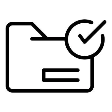 Secured folder icon outline vector. Data secure Stock Illustration