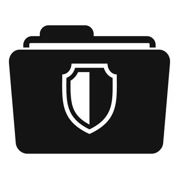 Secured folder icon simple vector. Data information Stock Illustration