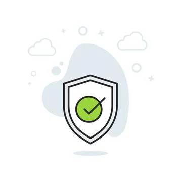 Secured icon . vector illustration.secured color icon concept Stock-Illustration