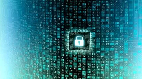  Secured Internet information technology data wall Secured internet data p... Stock-Fotos