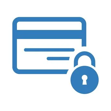 Secured, loan, safe, security icon. Blue vector design. Stock Illustration