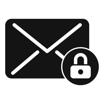 Secured mail icon simple vector. Cipher data Stock-Illustration