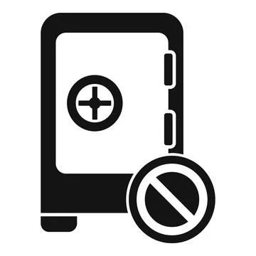 Secured metal case icon simple vector. Anti thief Stock Illustration
