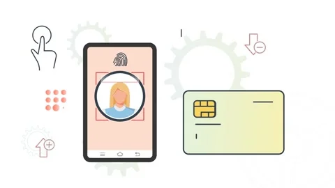 Secured Mobile Services with Face Detection Technology and 2 Factor Authentic Stock Footage 314338620